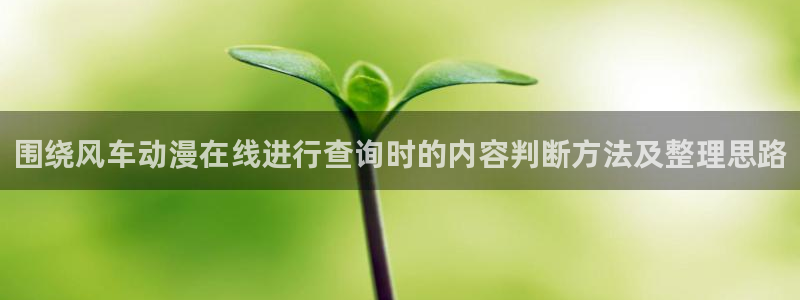 免费动漫网站:围绕风车动漫在线进行查询时的内容判断方法及整理思路